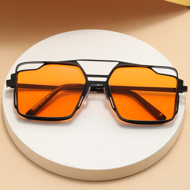 Women's square glasses with perforated, modern frame Stornfield