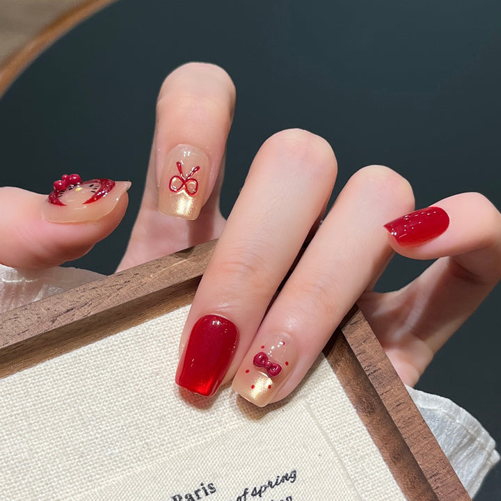 Playful Character-Themed Press-On Nail Art Stornfield