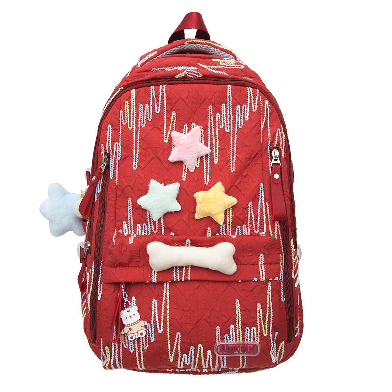 Playful Character Embellished Backpack Stornfield