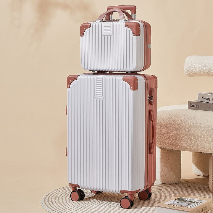 Hard-shell suitcase with double safety lock and flexible interior Stornfield