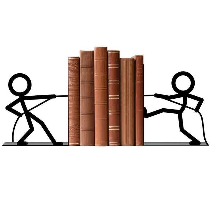 Creative Metal Bookend Sculpture