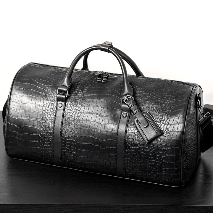 Elegant Travel Bag in Luxurious Crocodile Look Stornfield