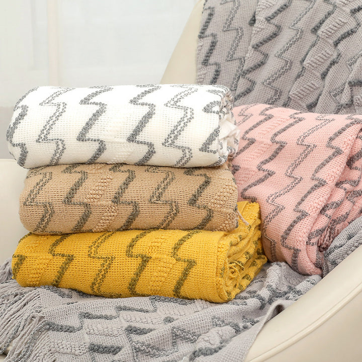 Women's Decorative Zigzag Knit Blanket Stornfield