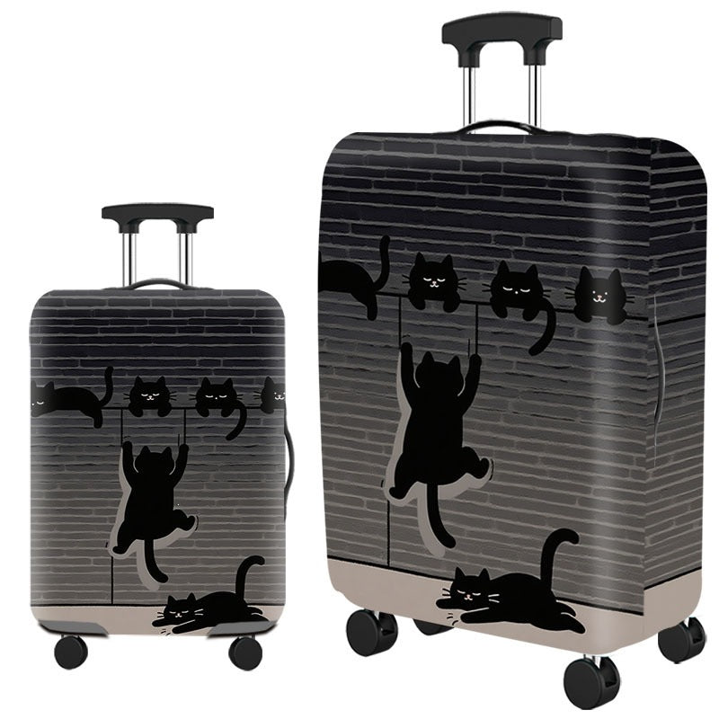 Artistic Cat-Themed Hard Shell Suitcase Stornfield