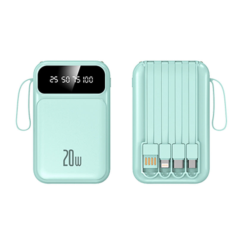 Powerbank with integrated cables and LED display Stornfield