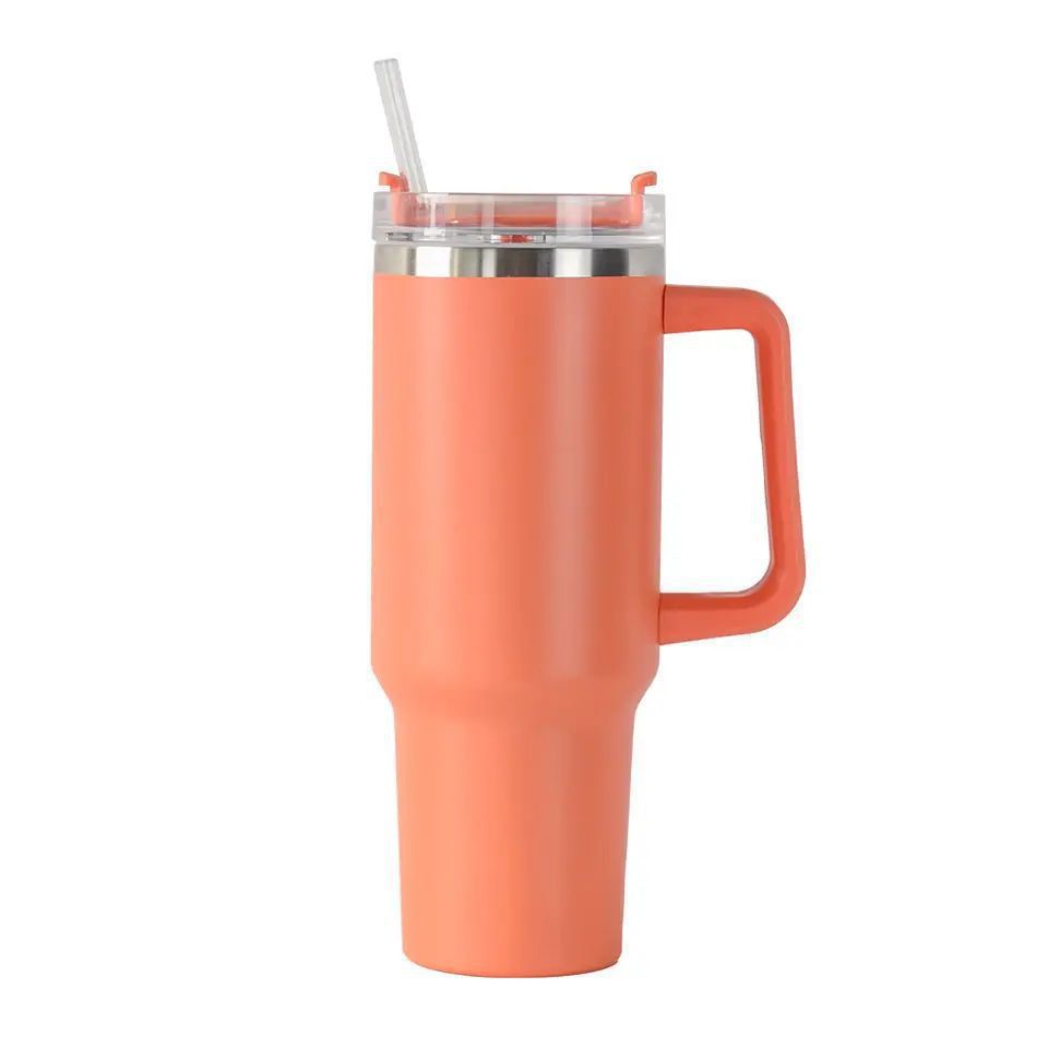 Women's Insulated Drinking Cup with Handle and Straw Stornfield