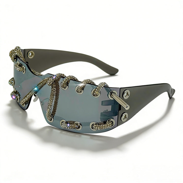 Women's sunglasses with unique lacing design Stornfield
