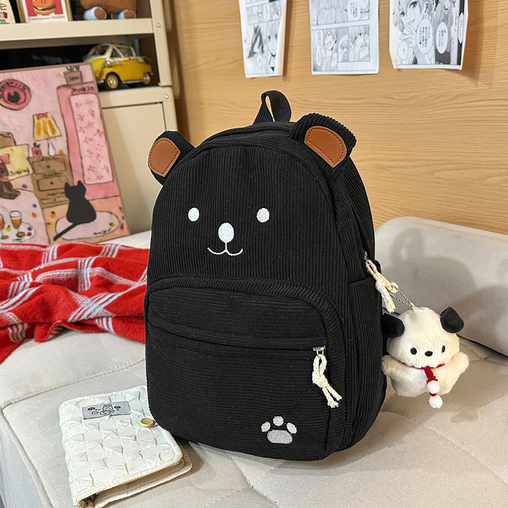 Backpack with Cute Bear Design and Practical Compartments Stornfield
