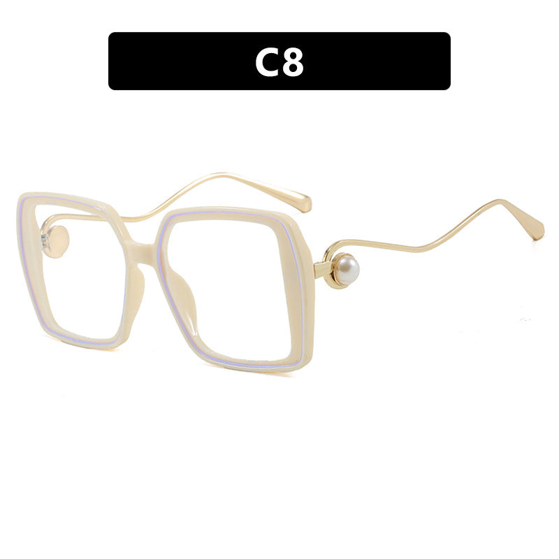 Women's fashionable square glasses with elegant metal frame and unique accents Stornfield