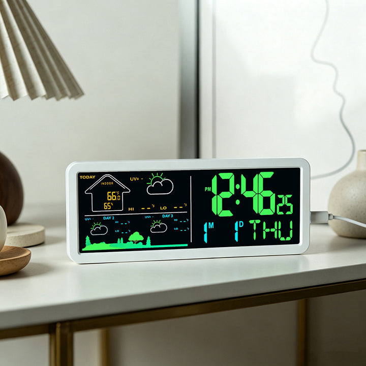 Digital weather and alarm clock with hygrometer Stornfield