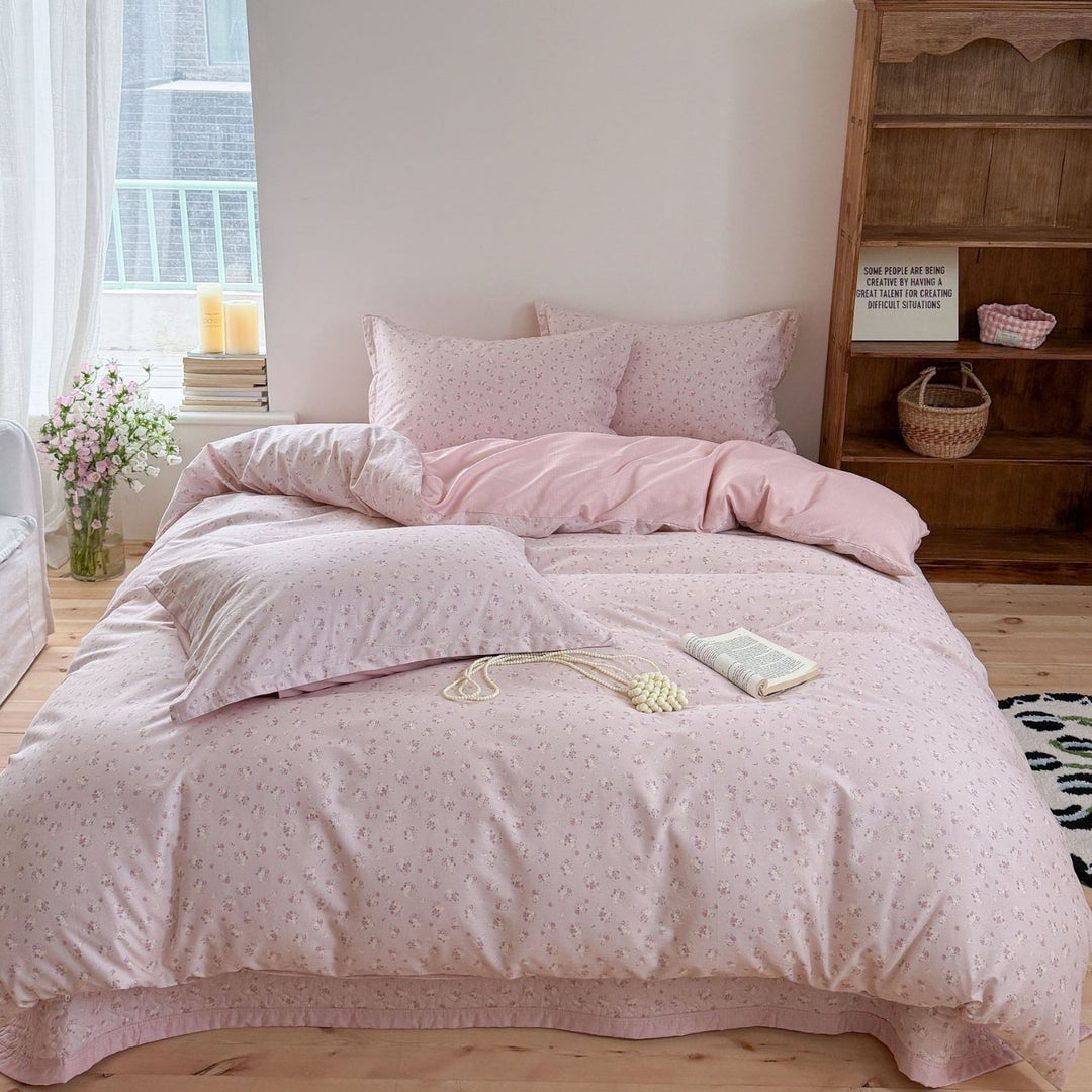 Quilted Cotton Bedding Set with Teddy and Micro Leopard Print