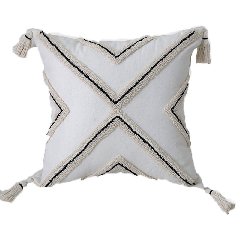 Women’s cushion cover with artistic fringe pattern Stornfield