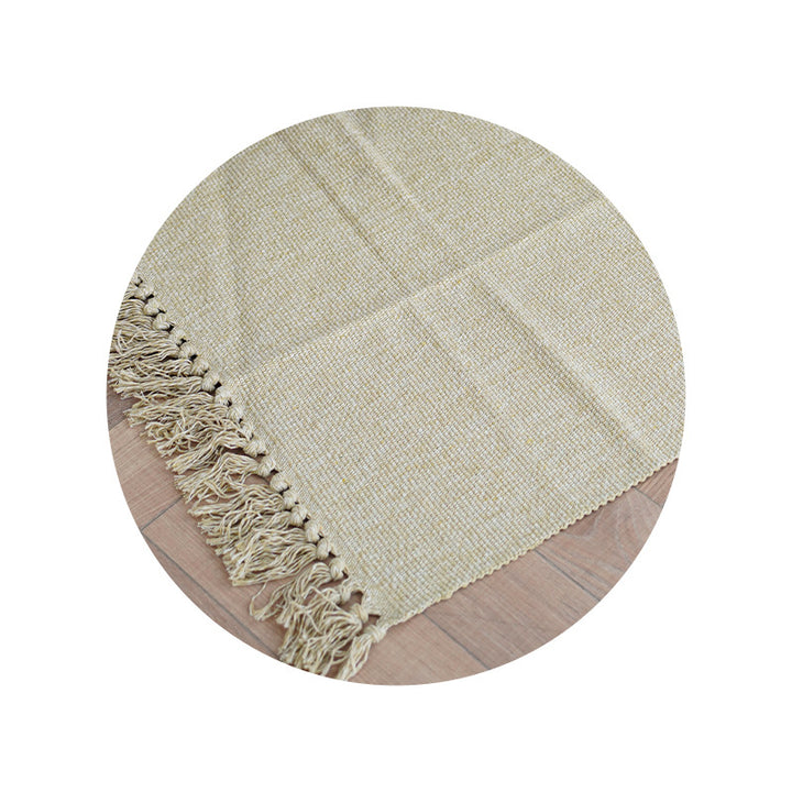 Round woven fabric sample for upholstery and furniture covering fabric Stornfield