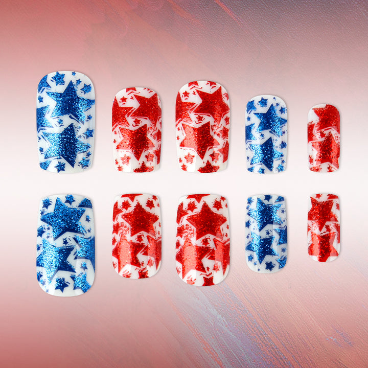 Star-Patterned Press-On Nails Stornfield
