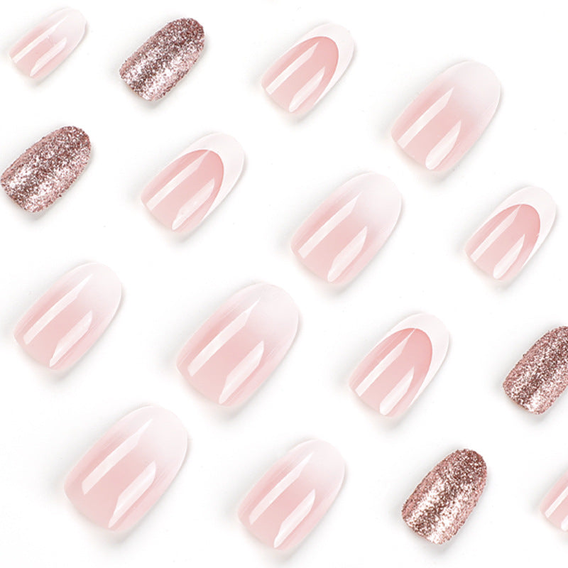 Glamorous nail extensions with shimmering accent Stornfield