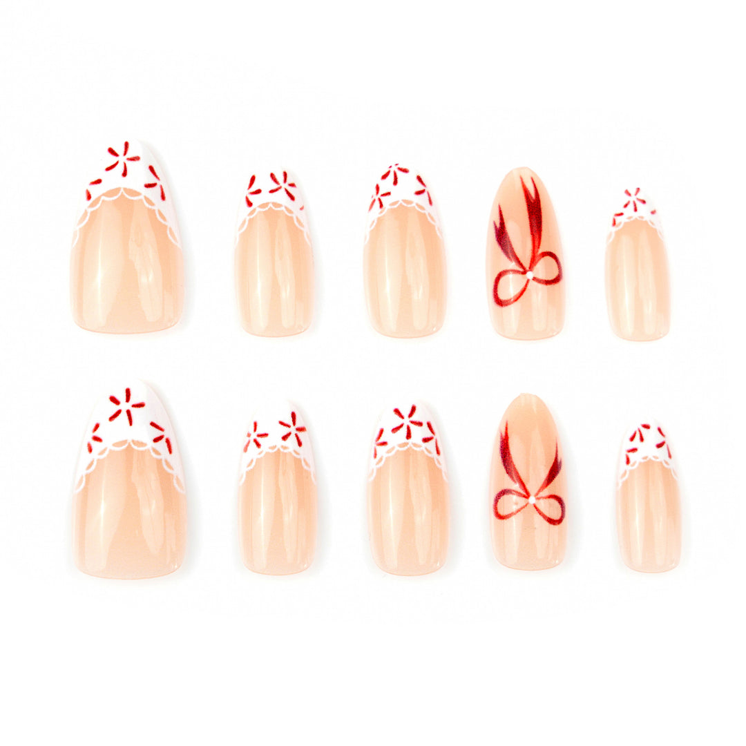 Artificial nails with festive decorations Stornfield