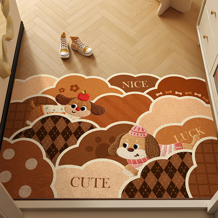 Playful Dog-Themed Area Mat