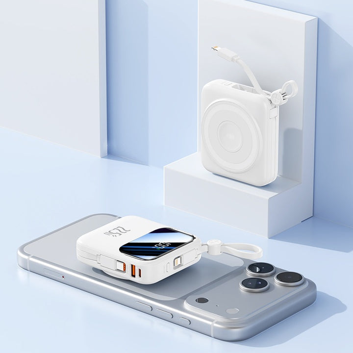 Portable power bank with innovative cable management system and fast charging function Stornfield
