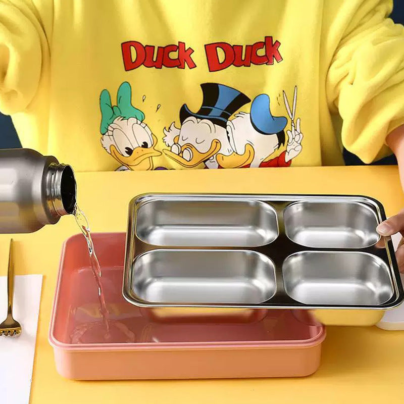 Multi-Compartment Stainless Steel Bento Box