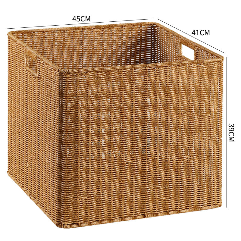 Handcrafted Rectangular Wicker Storage Bin Stornfield