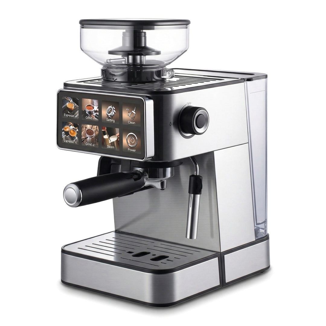 Espresso machine with integrated grinder and digital control Stornfield