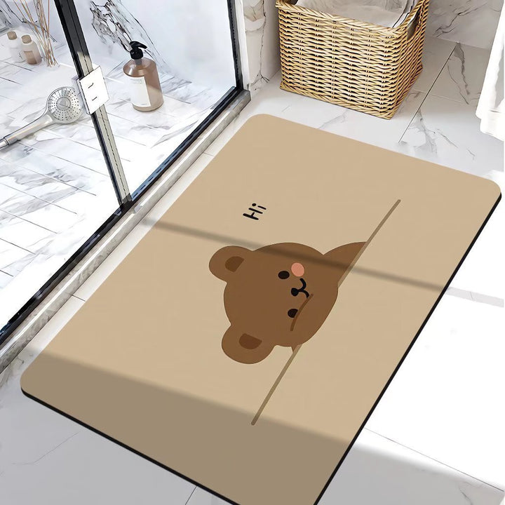 Bear-Themed Bath Mat