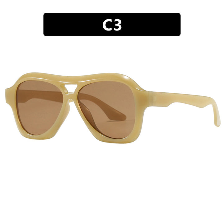 Ladies fashionable sunglasses in innovative design with wide frame Stornfield
