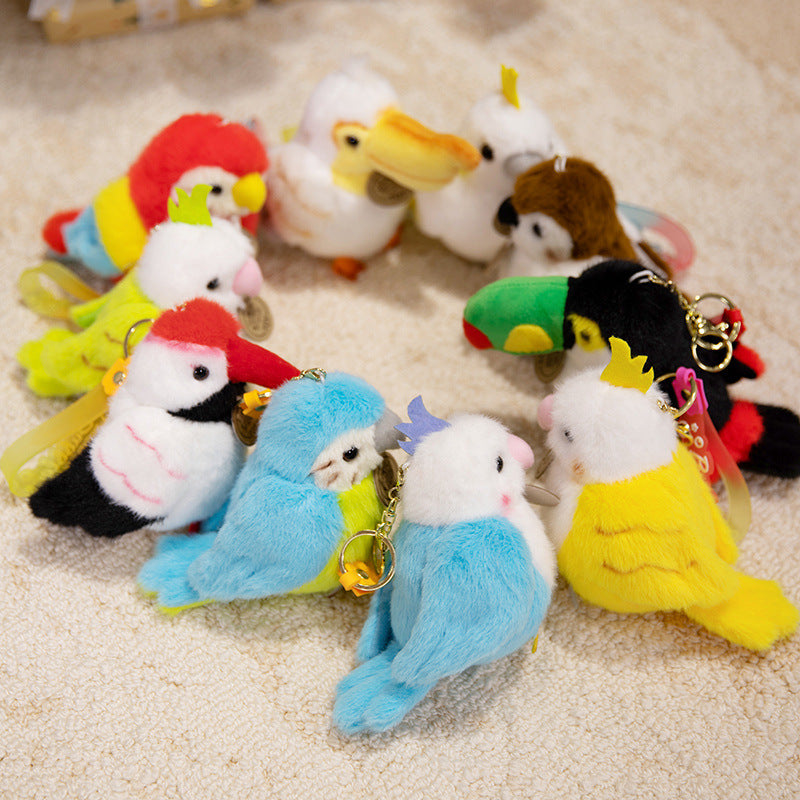 Plush Shoulder-Sitting Toucan Clip-On Companion with Metal Clip and Soft Huggable Body Stornfield