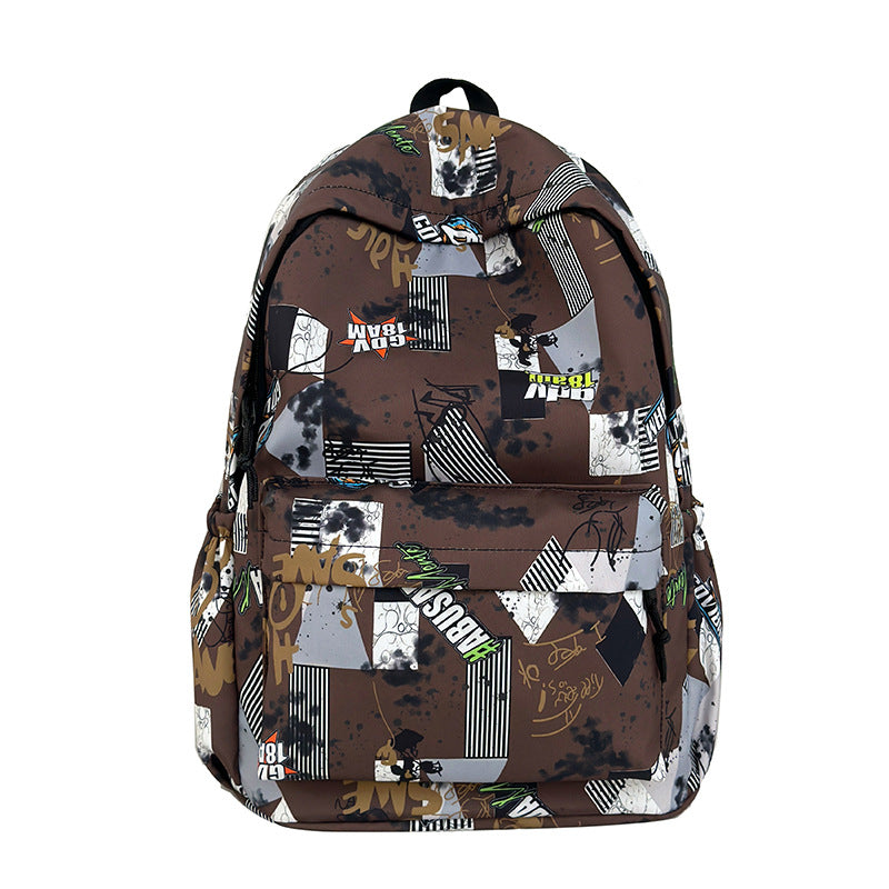 Graphic Patterned School Backpack