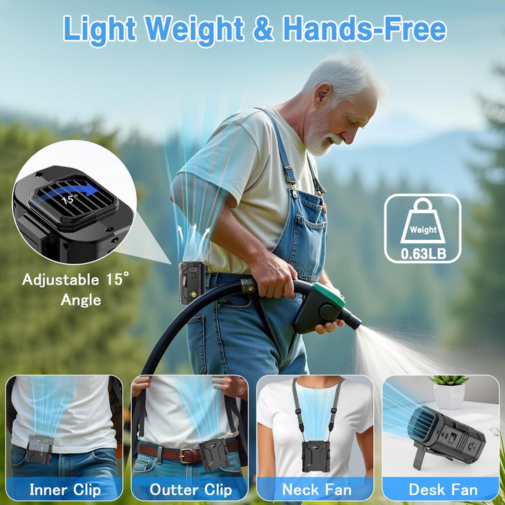 Portable Rechargeable Waist Fan Stornfield