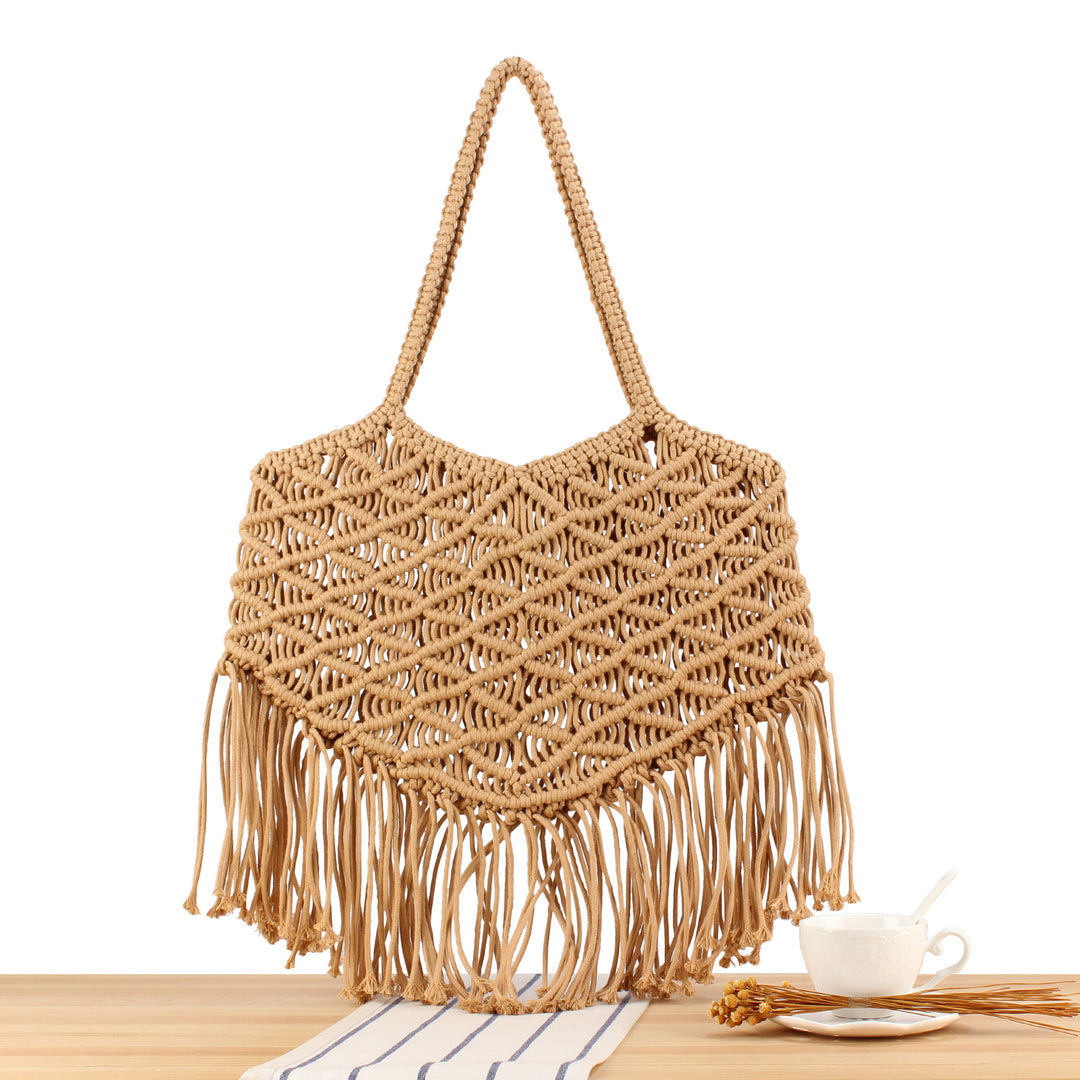 Creative Macrame Bag with Fringed Design Stornfield