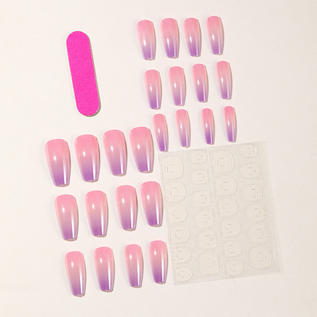 Glossy Ombre Gel Nail Art Extensions Stornfield