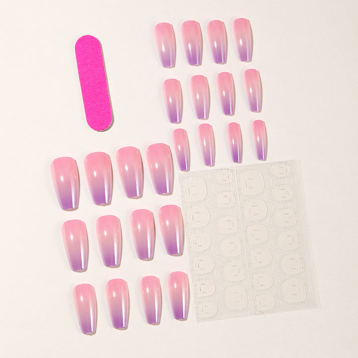 Glossy Ombre Gel Nail Art Extensions Stornfield
