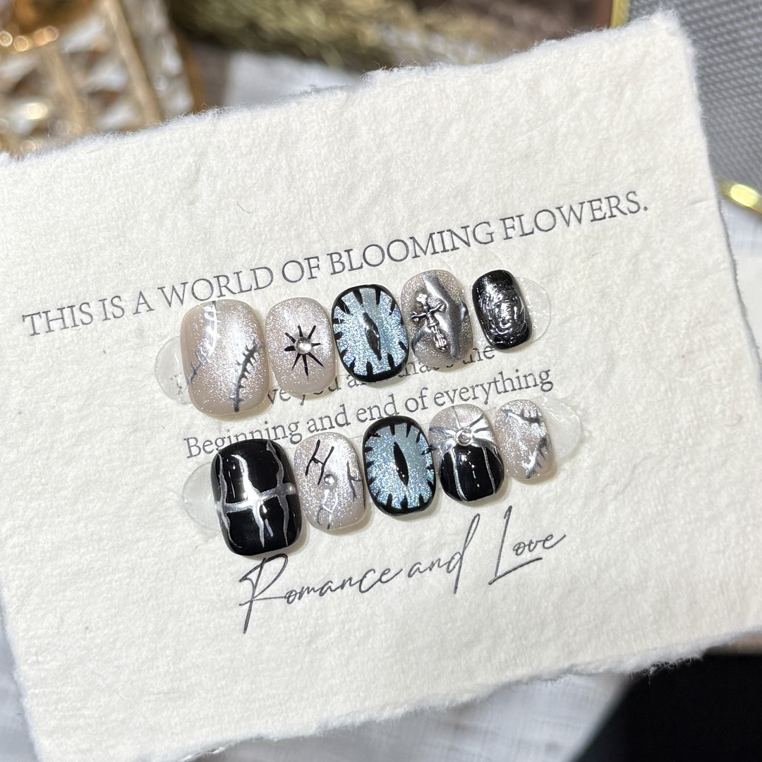 Artistic Themed Press-On Nail Art Stornfield