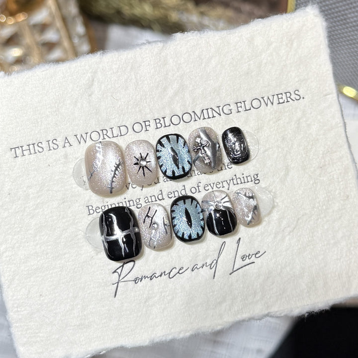 Artistic Themed Press-On Nail Art Stornfield