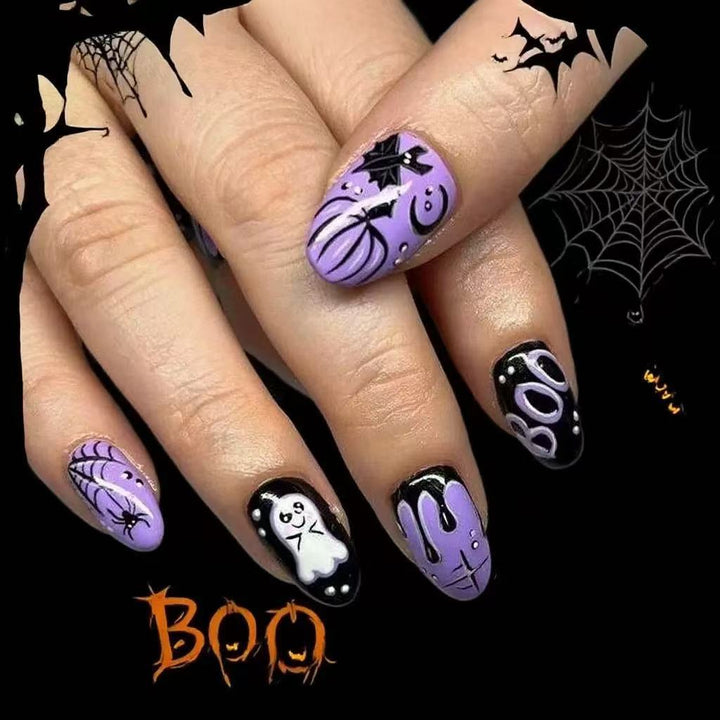 Halloween Artificial Nail Set with Spooky Designs Stornfield