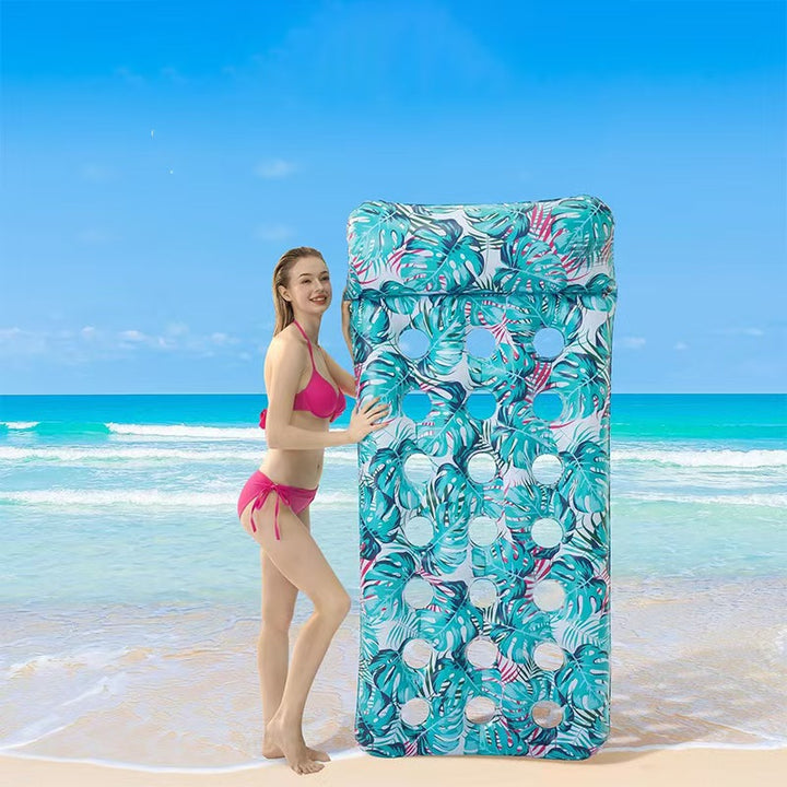 Ladies Inflatable Sun Lounger with Tropical Design Stornfield
