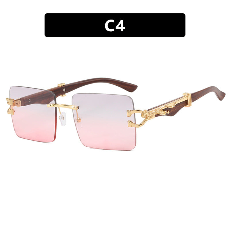 Ladies elegant square sunglasses with high-quality wooden frame Stornfield