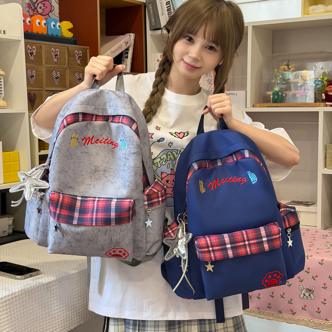 Fun Character-Embellished Casual Backpack Stornfield