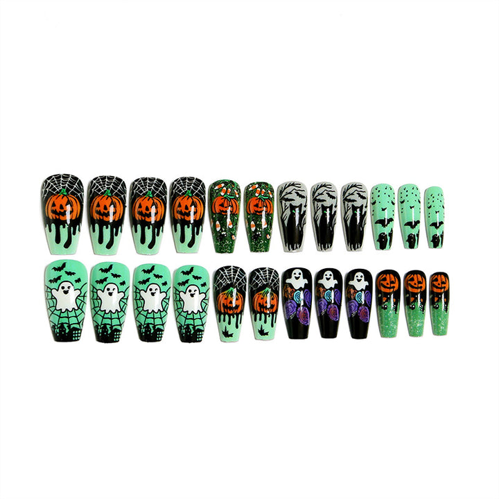Halloween Artificial Nail Set with Creative Designs and 3D Elements Stornfield