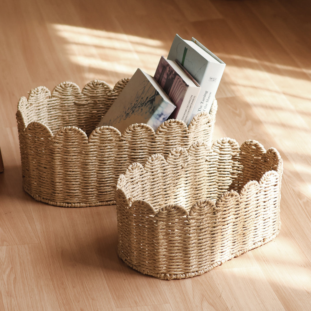 Handcrafted basket with wavy edge Stornfield