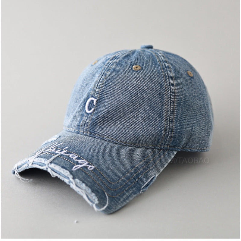 Women's Distressed Cotton Baseball Cap Stornfield 1784083462