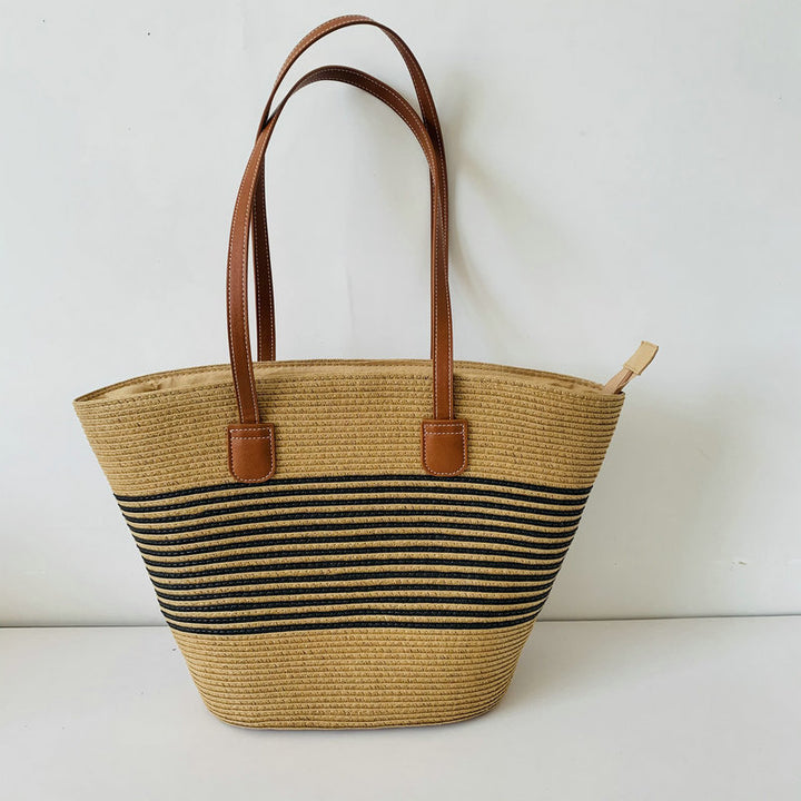Trendy Basket Bag with Elegant Leather Accents Stornfield