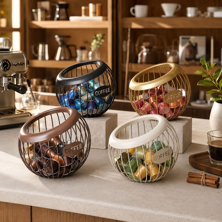 Stylish Wire Coffee Storage