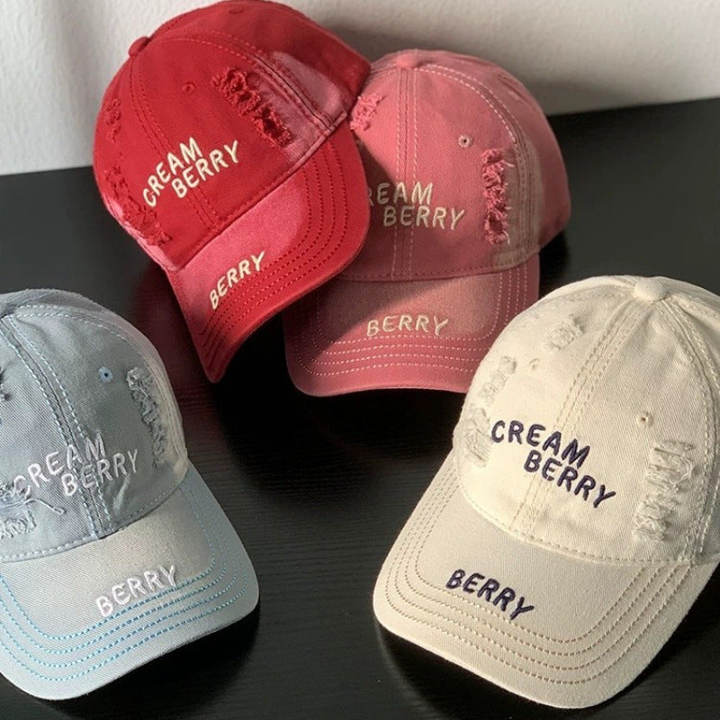 Women's Distressed Denim Baseball Hat Stornfield