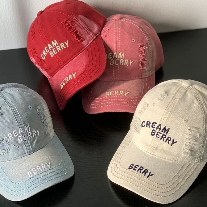 Women's Distressed Denim Baseball Hat Stornfield