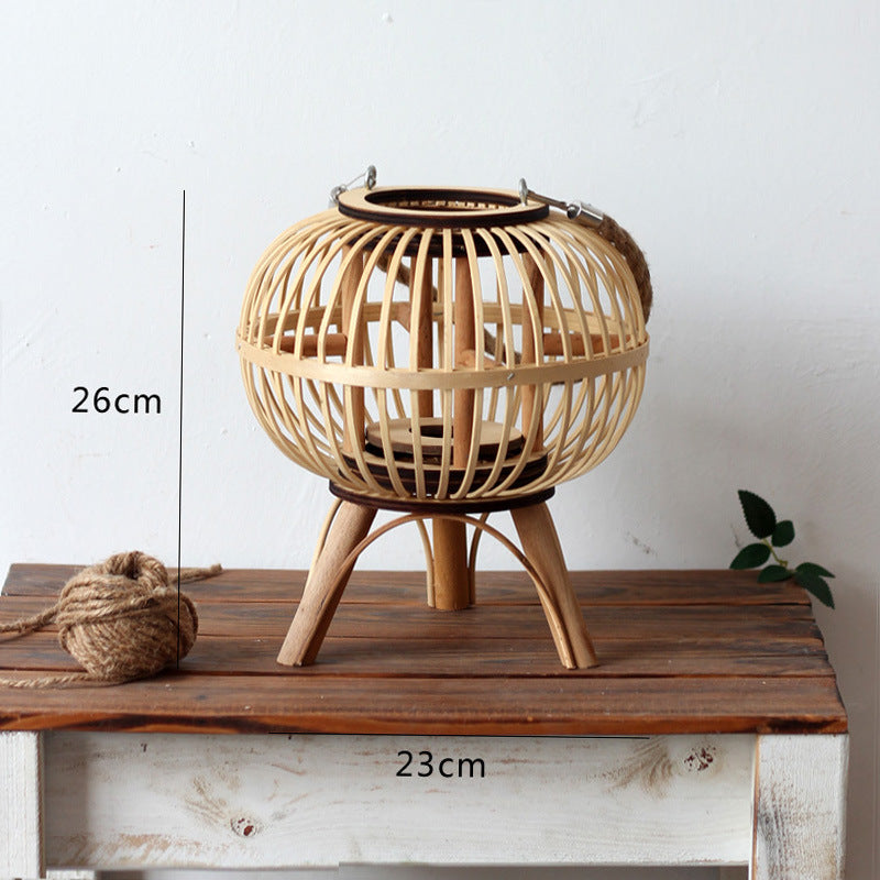 Stylish hanging lamp made of natural material Stornfield