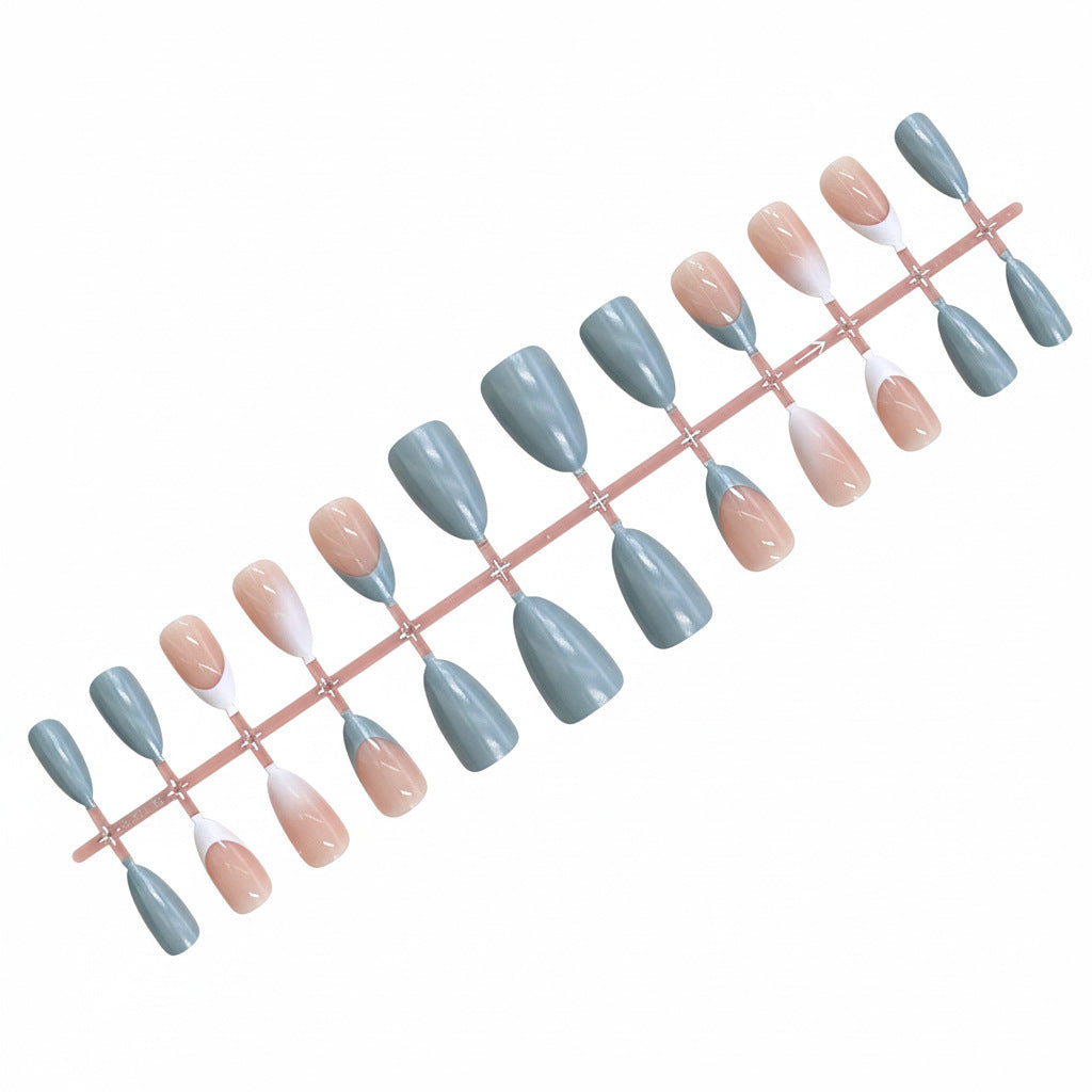 Elegant Ombre Almond-Shaped Press-On Nails Stornfield