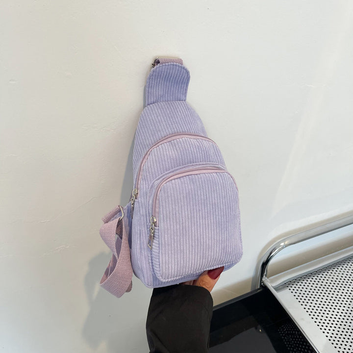 WoMulti-Compartment Corduroy Sling Bag Stornfield
