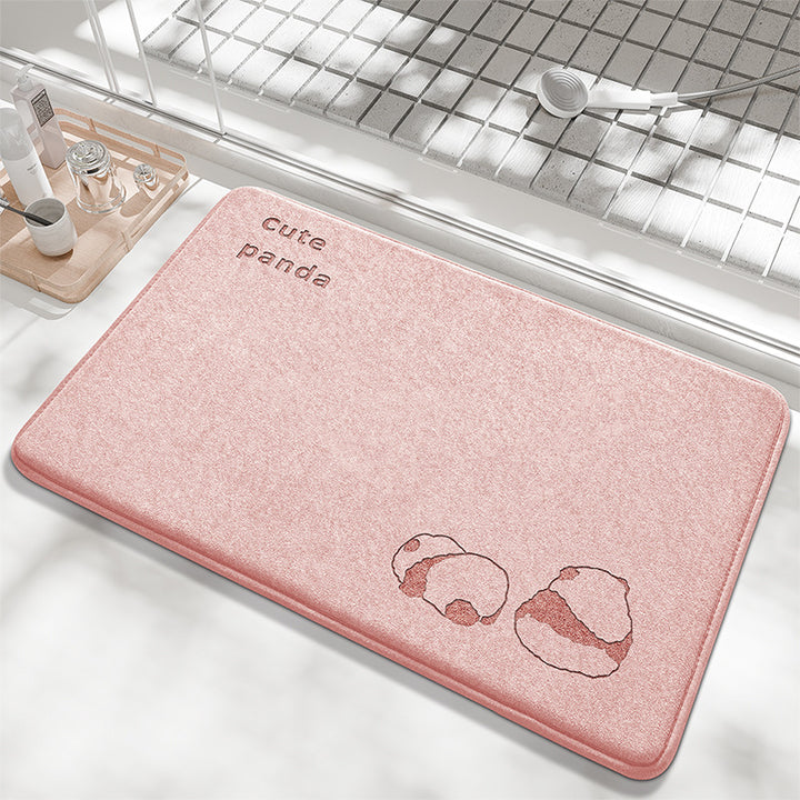 Playful Bunny Design Bath Mat Stornfield